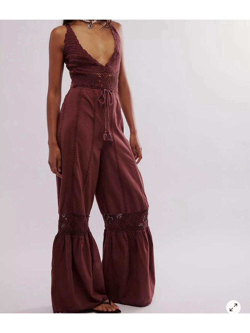 Freya Crochet One Piece Free People sold out Revolve New with tags Medium Brown - Picture 3 of 13